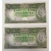 AUSTRALIA 1953 . ONE 1 POUND BANKNOTES . CONSECUTIVE FIVE 